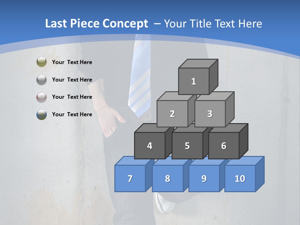 One Caucasian Person PowerPoint Template