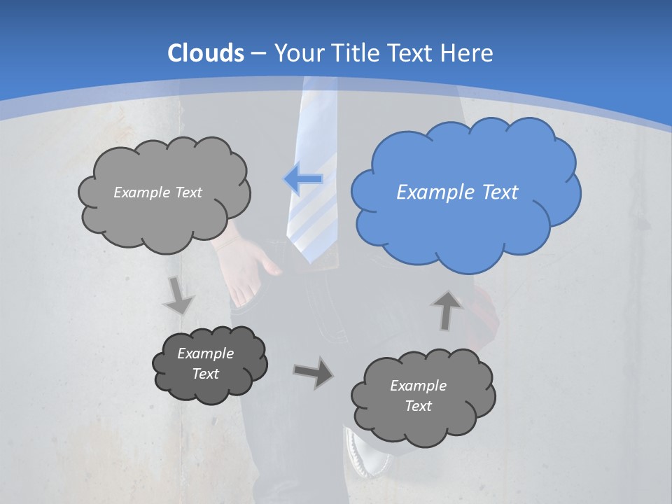 One Caucasian Person PowerPoint Template