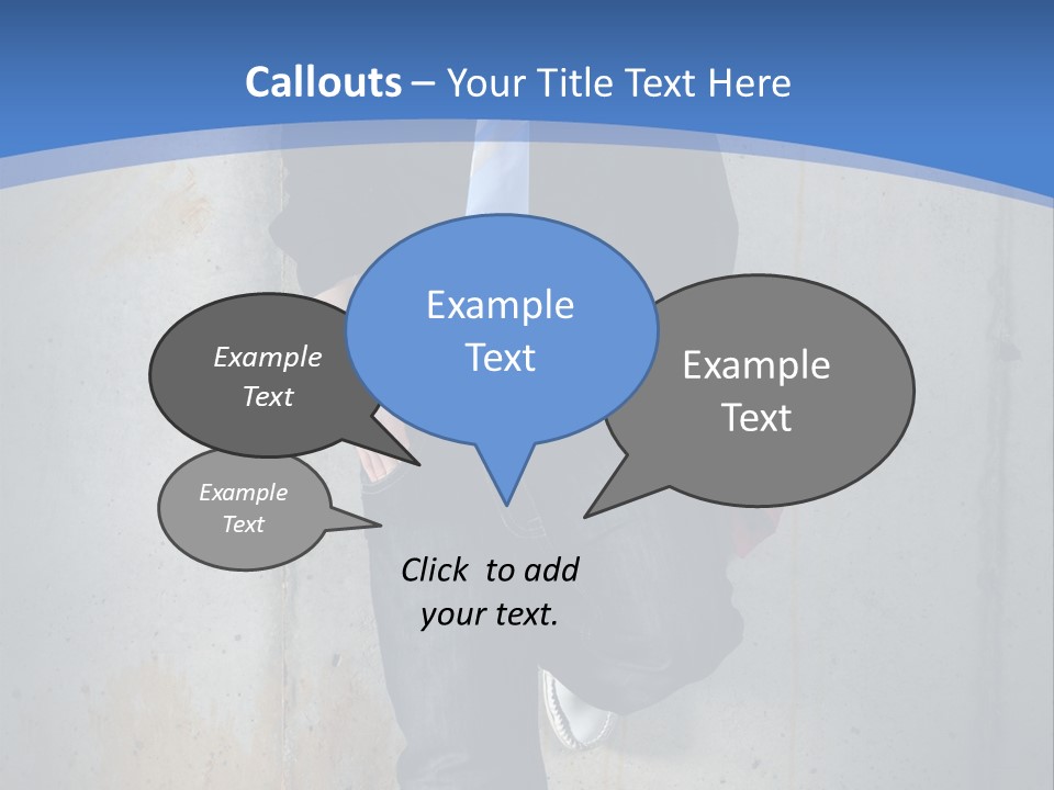 One Caucasian Person PowerPoint Template