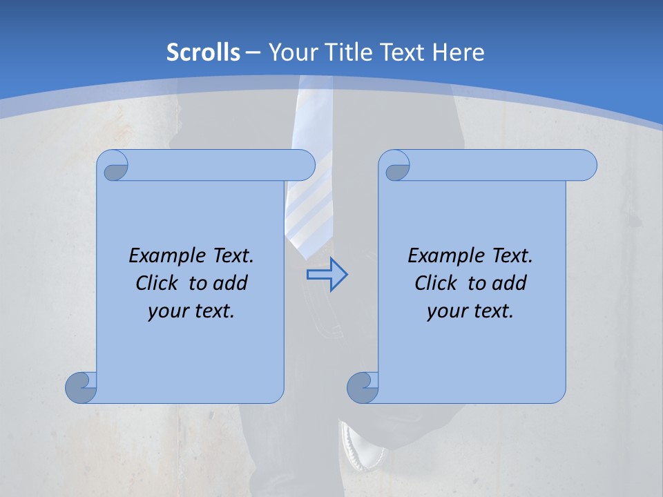 One Caucasian Person PowerPoint Template