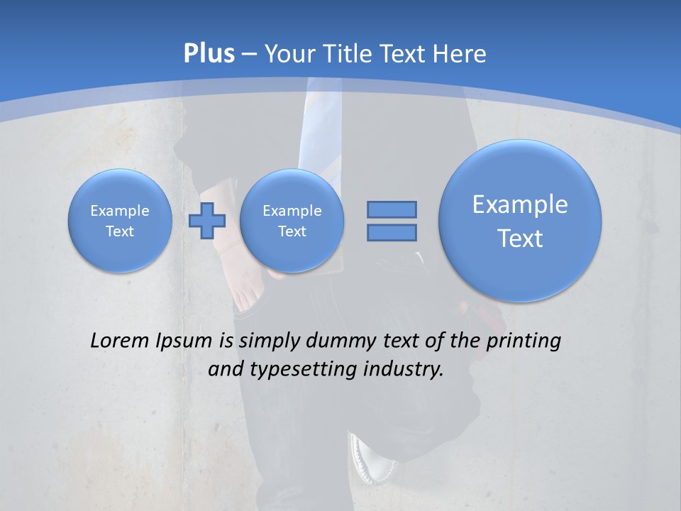 One Caucasian Person PowerPoint Template