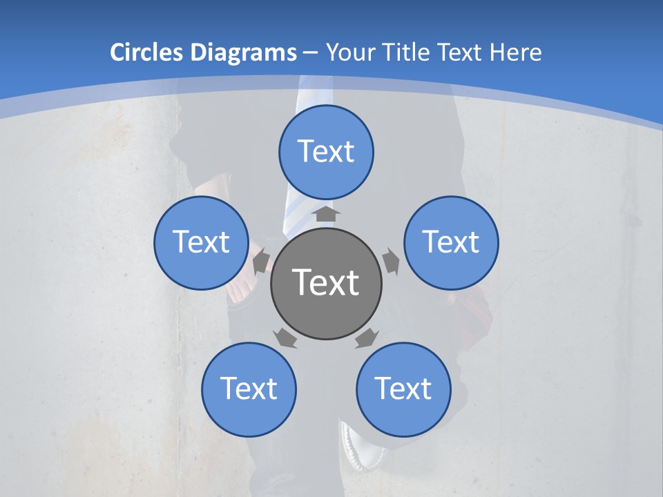 One Caucasian Person PowerPoint Template