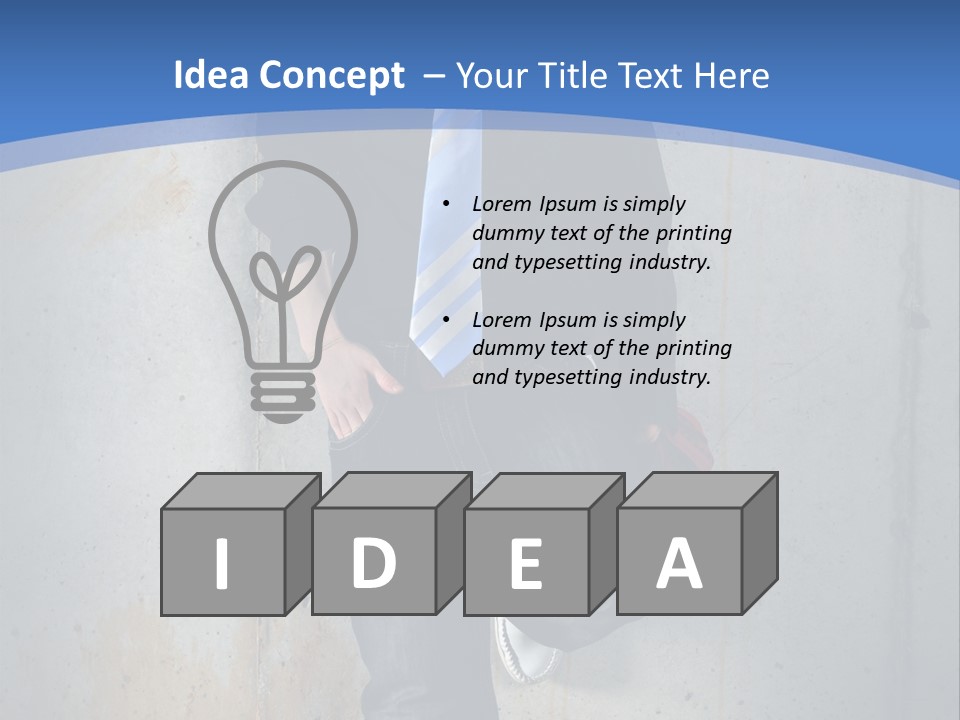 One Caucasian Person PowerPoint Template