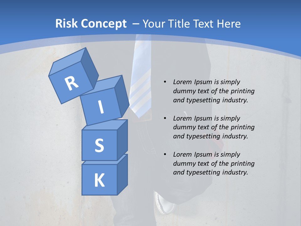 One Caucasian Person PowerPoint Template