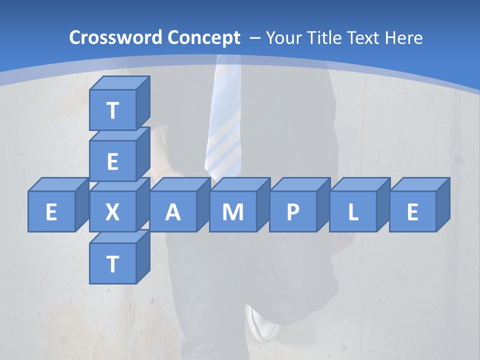 One Caucasian Person PowerPoint Template