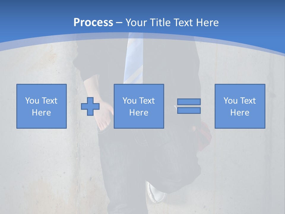 One Caucasian Person PowerPoint Template