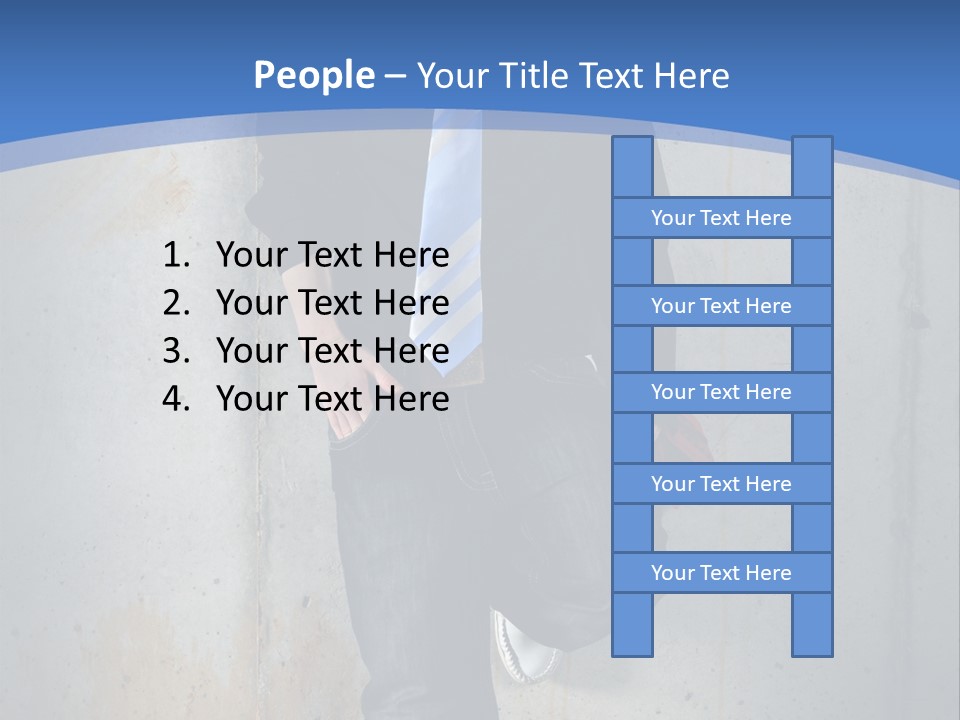 One Caucasian Person PowerPoint Template