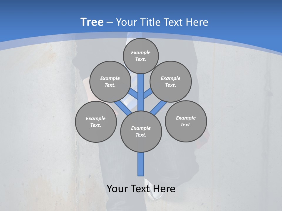 One Caucasian Person PowerPoint Template