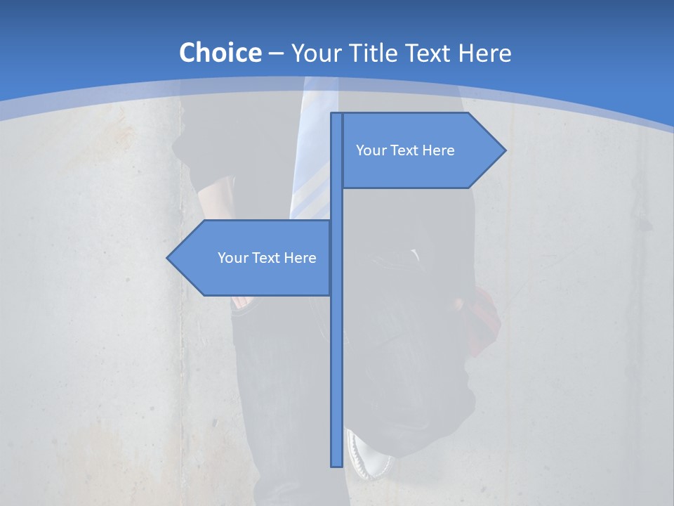 One Caucasian Person PowerPoint Template