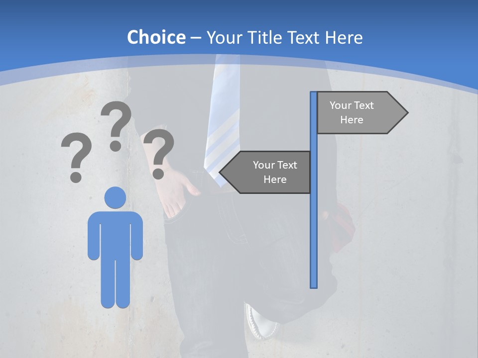 One Caucasian Person PowerPoint Template