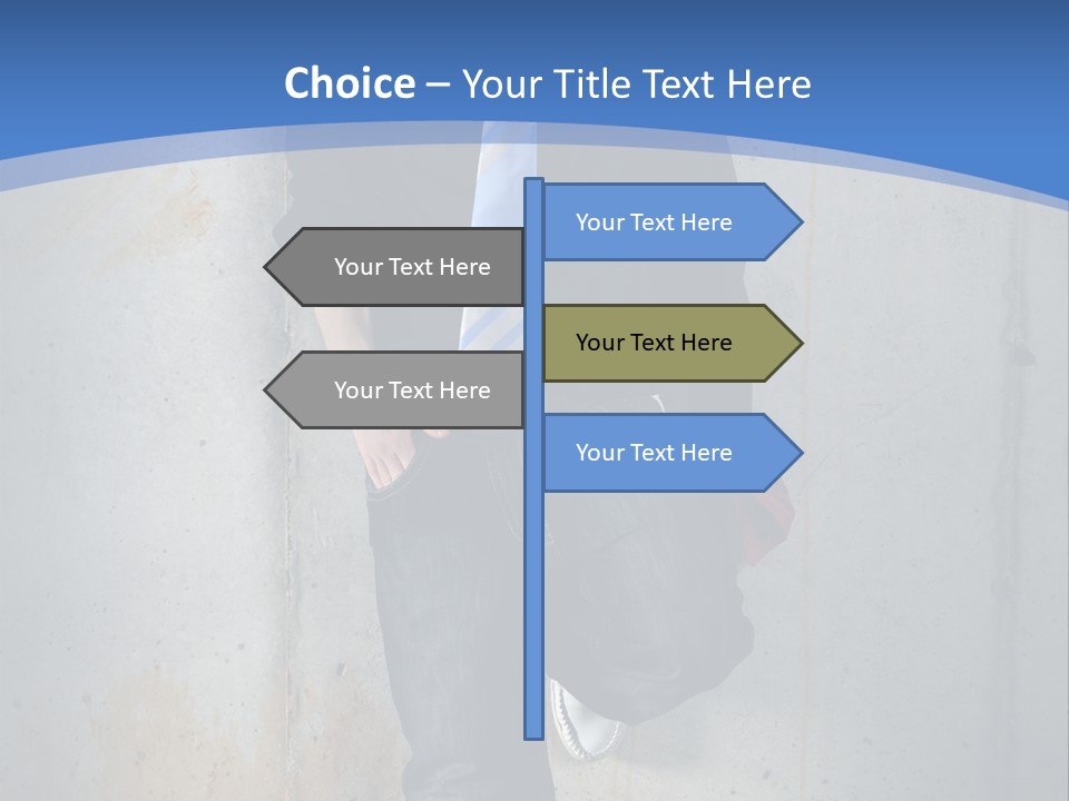 One Caucasian Person PowerPoint Template