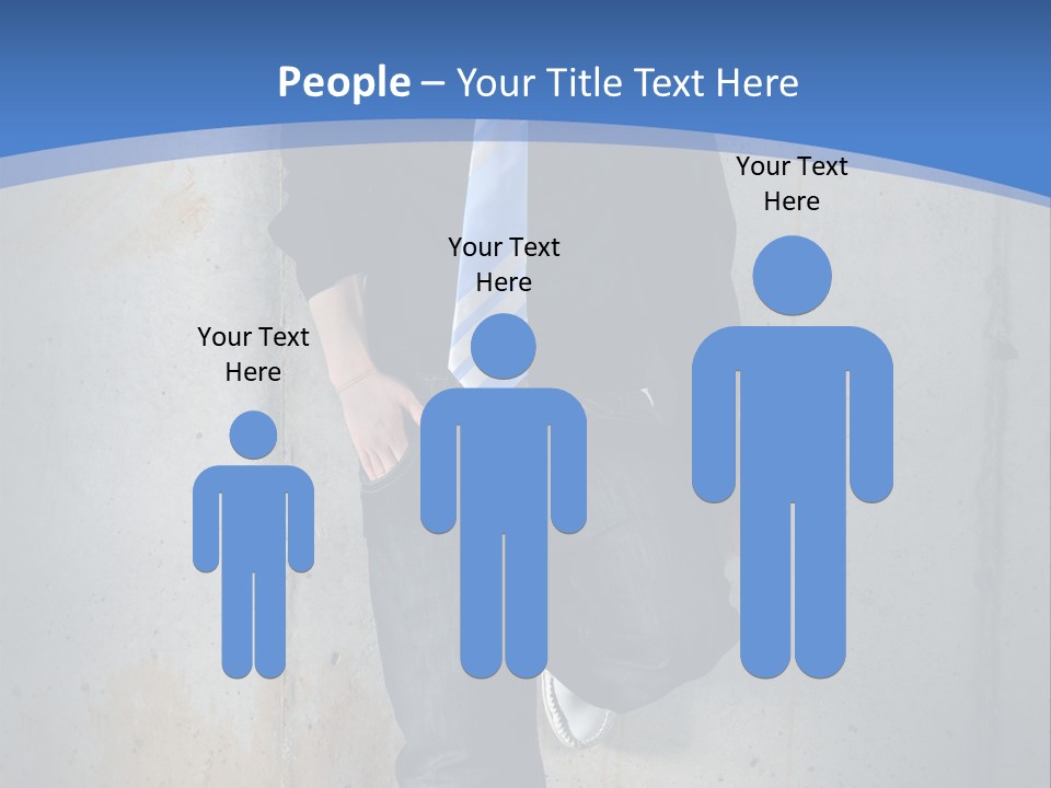 One Caucasian Person PowerPoint Template