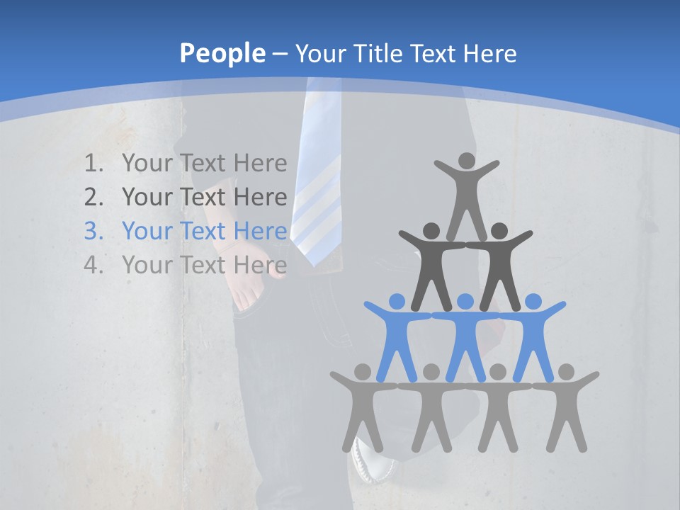 One Caucasian Person PowerPoint Template