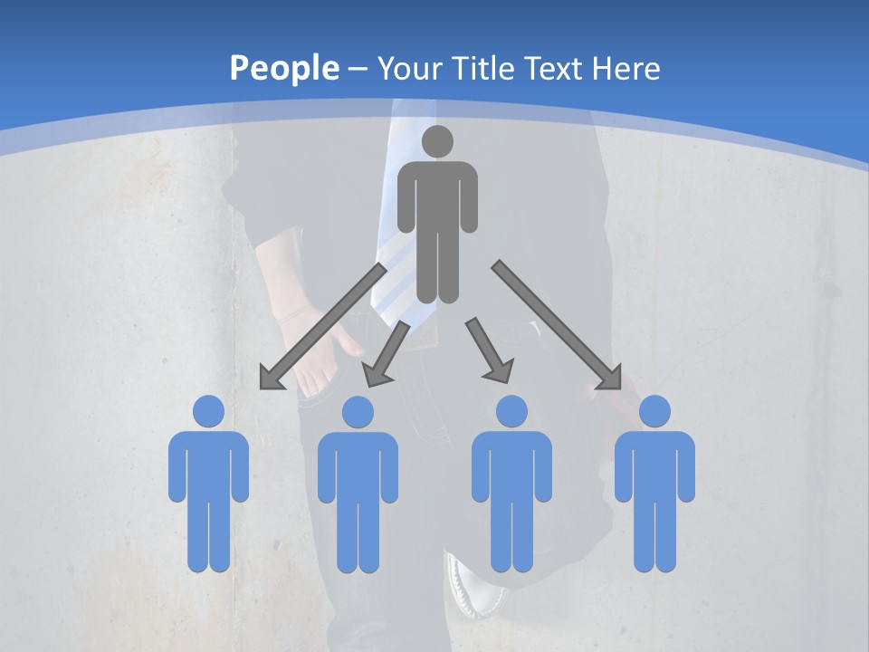 One Caucasian Person PowerPoint Template