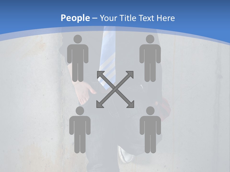 One Caucasian Person PowerPoint Template