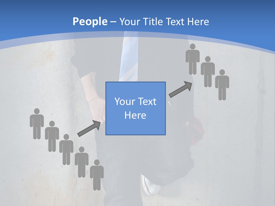 One Caucasian Person PowerPoint Template