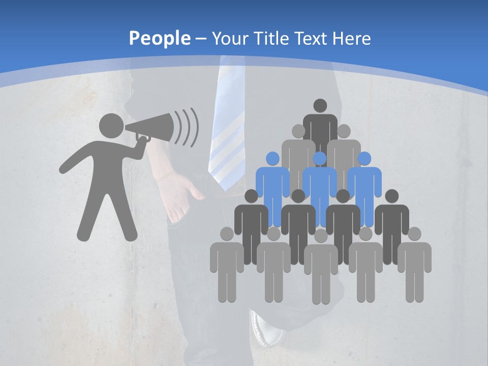 One Caucasian Person PowerPoint Template