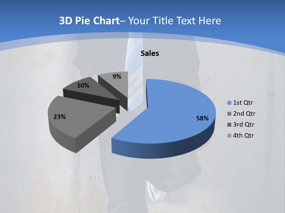 One Caucasian Person PowerPoint Template