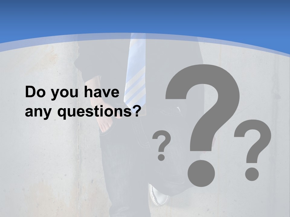 One Caucasian Person PowerPoint Template