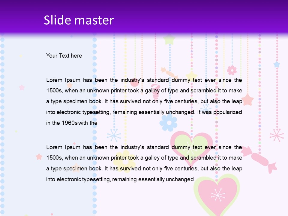 Candy Love Background PowerPoint Template