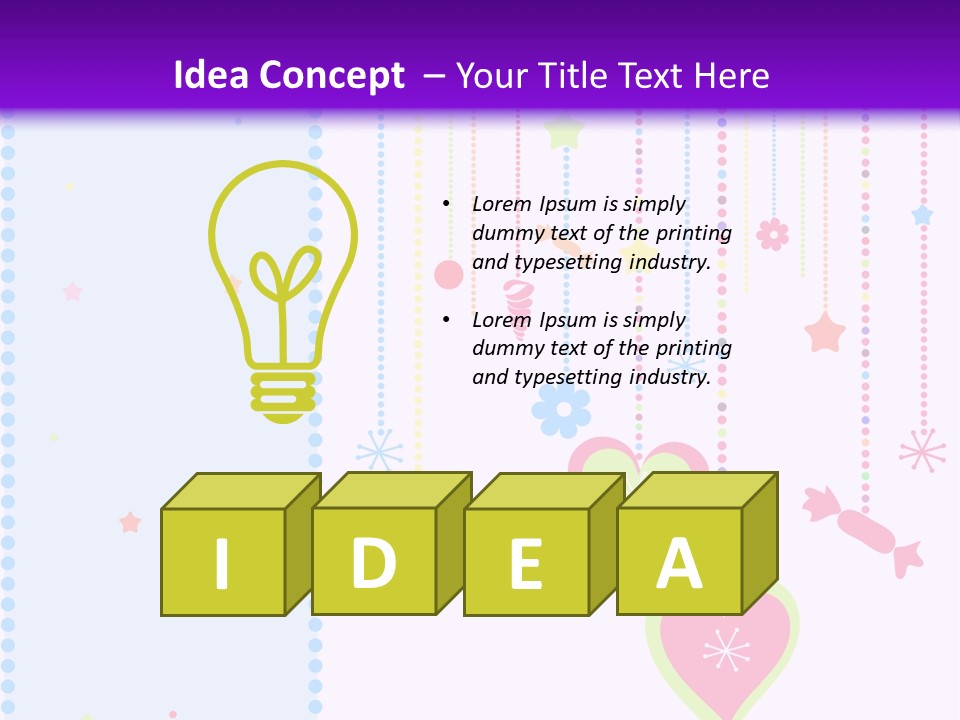 Candy Love Background PowerPoint Template