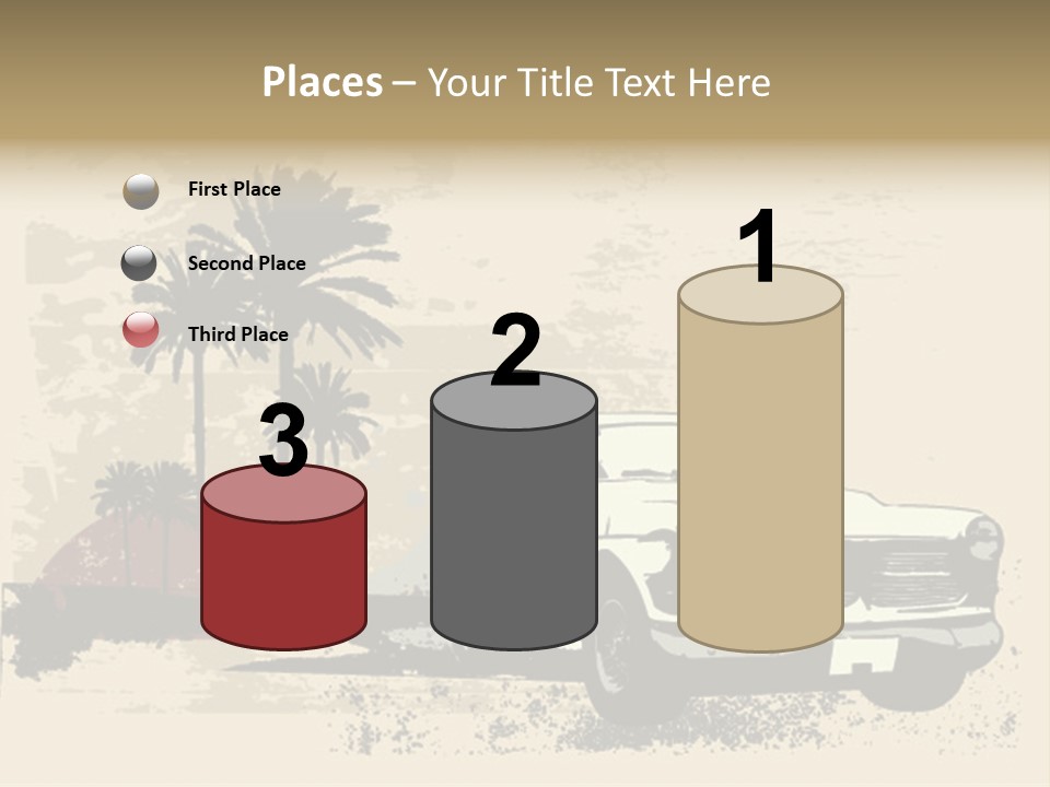 A Car Is Parked In Front Of A Palm Tree PowerPoint Template