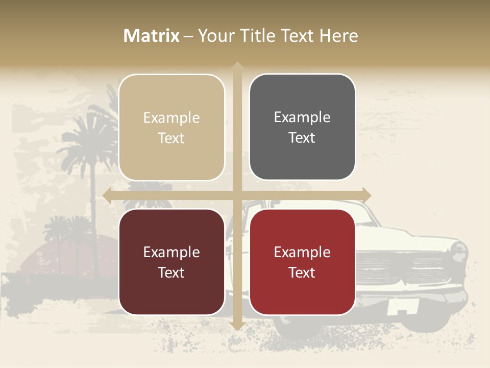 A Car Is Parked In Front Of A Palm Tree PowerPoint Template