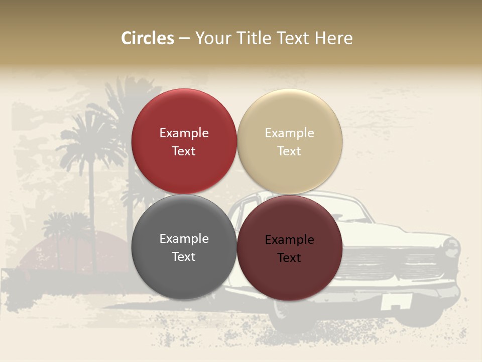 A Car Is Parked In Front Of A Palm Tree PowerPoint Template