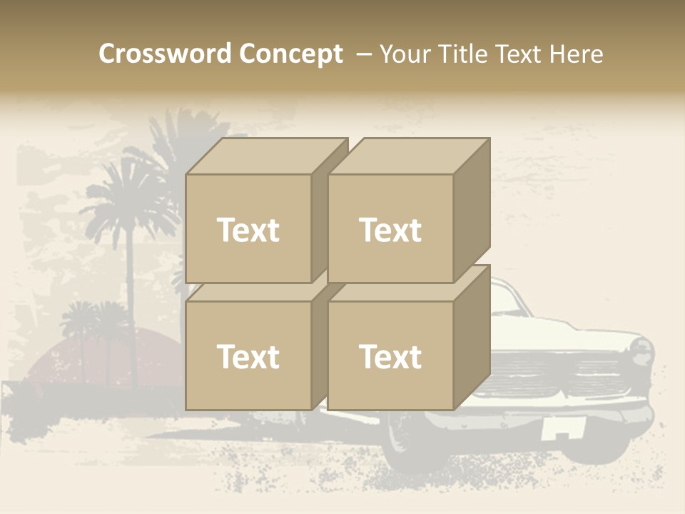 A Car Is Parked In Front Of A Palm Tree PowerPoint Template