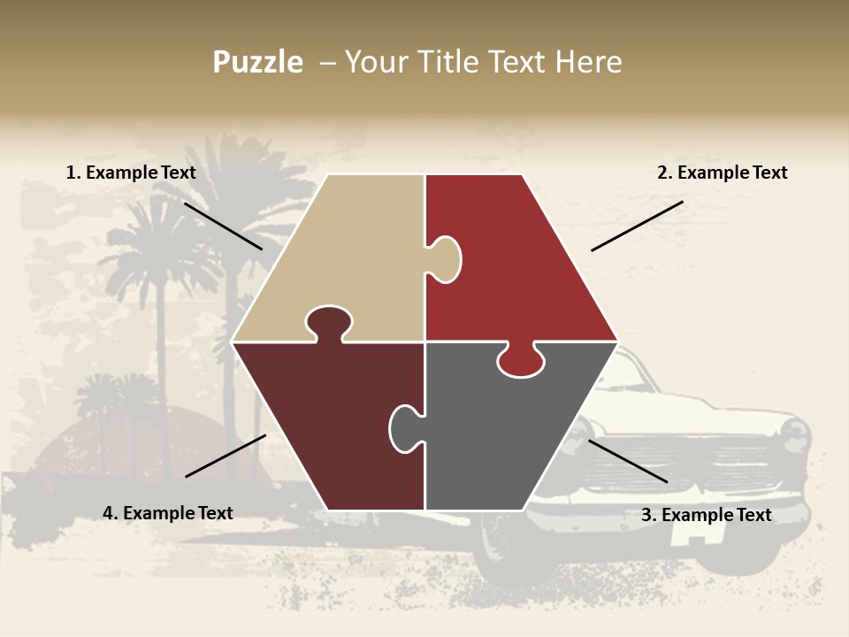 A Car Is Parked In Front Of A Palm Tree PowerPoint Template