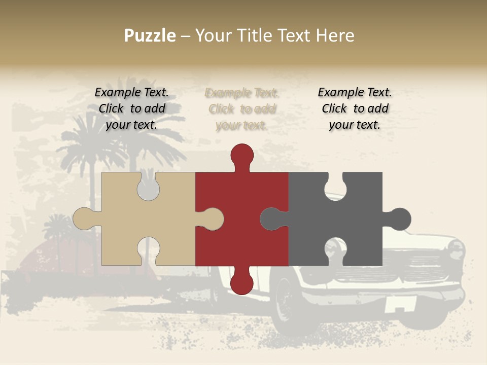 A Car Is Parked In Front Of A Palm Tree PowerPoint Template