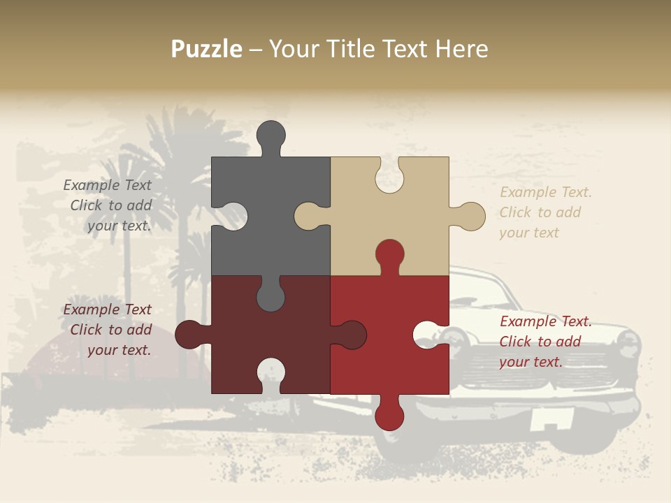 A Car Is Parked In Front Of A Palm Tree PowerPoint Template