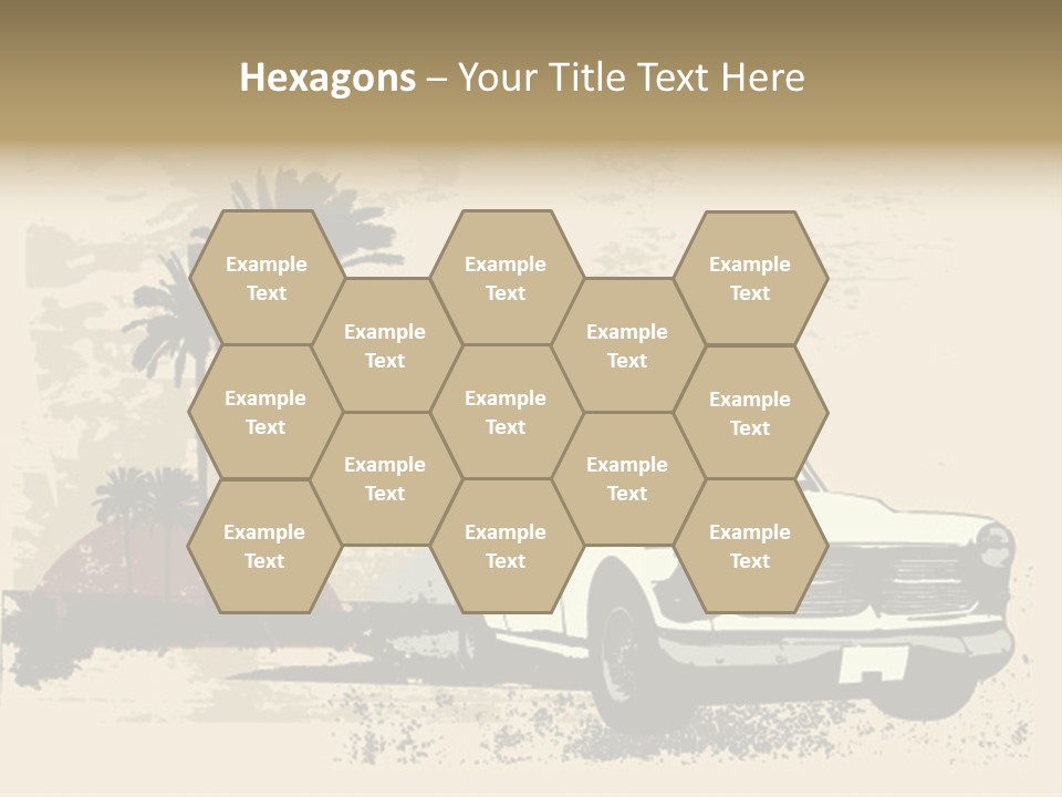 A Car Is Parked In Front Of A Palm Tree PowerPoint Template