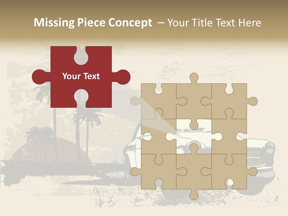 A Car Is Parked In Front Of A Palm Tree PowerPoint Template