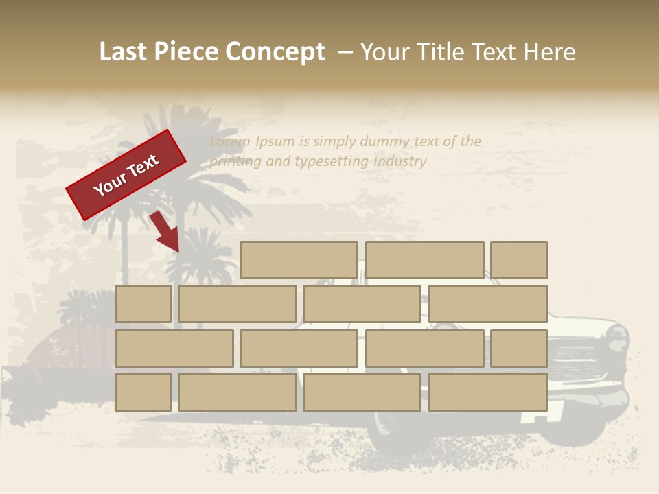 A Car Is Parked In Front Of A Palm Tree PowerPoint Template