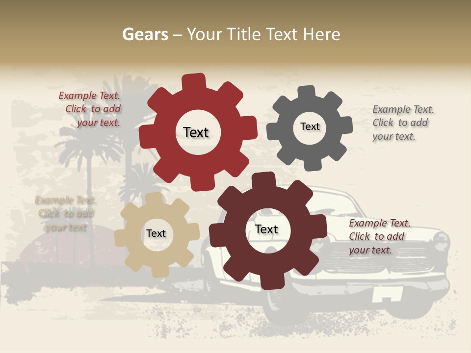 A Car Is Parked In Front Of A Palm Tree PowerPoint Template