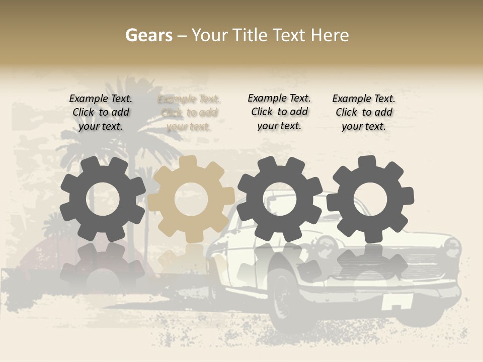 A Car Is Parked In Front Of A Palm Tree PowerPoint Template