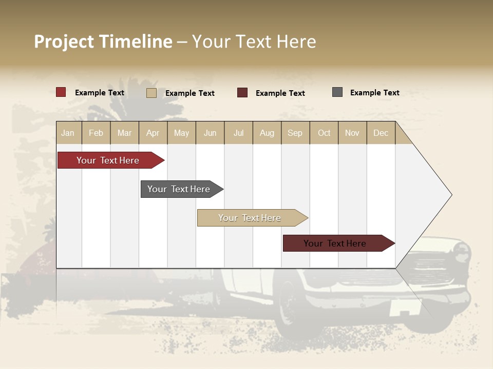 A Car Is Parked In Front Of A Palm Tree PowerPoint Template