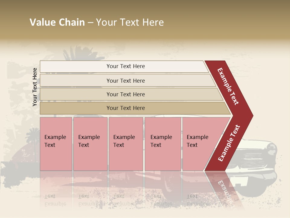 A Car Is Parked In Front Of A Palm Tree PowerPoint Template