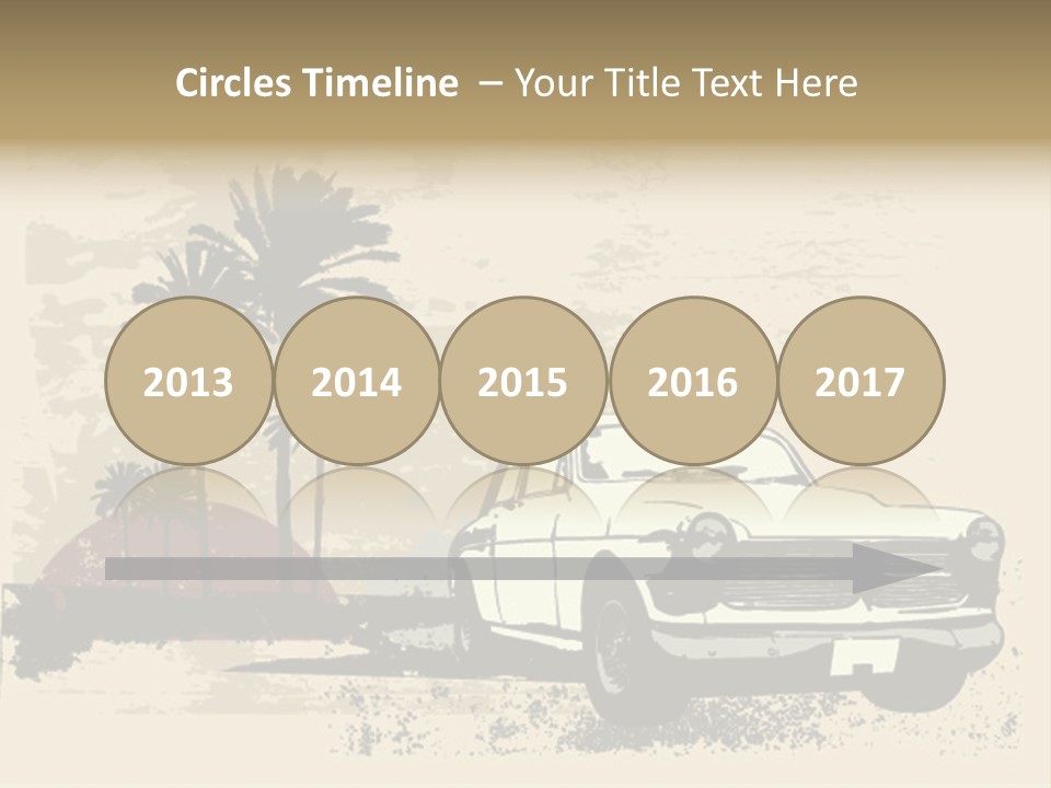 A Car Is Parked In Front Of A Palm Tree PowerPoint Template