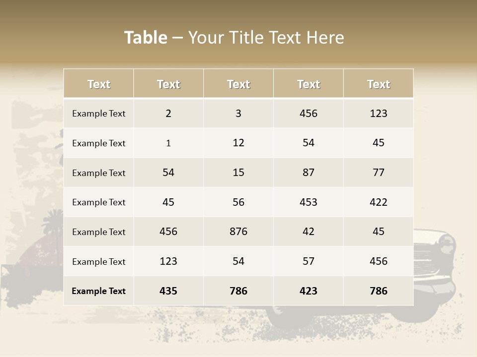 A Car Is Parked In Front Of A Palm Tree PowerPoint Template