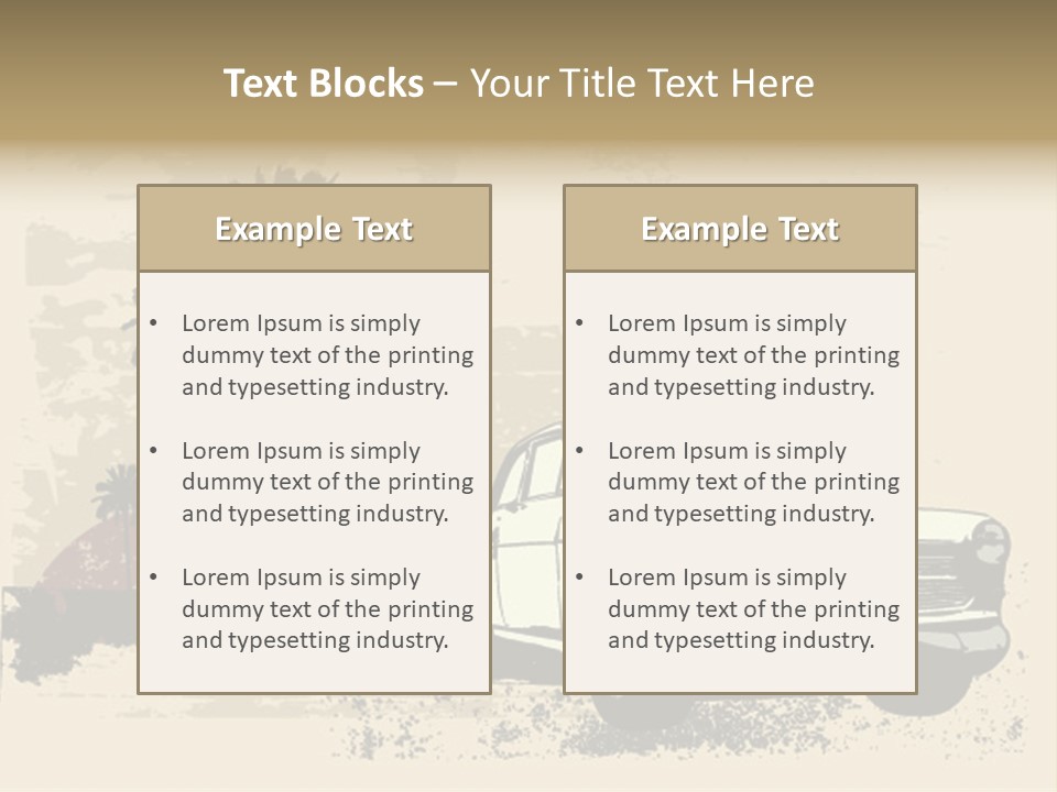 A Car Is Parked In Front Of A Palm Tree PowerPoint Template