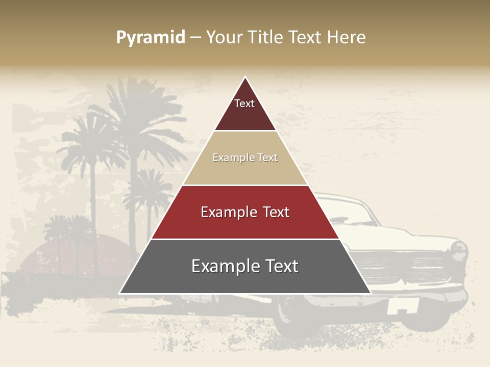 A Car Is Parked In Front Of A Palm Tree PowerPoint Template