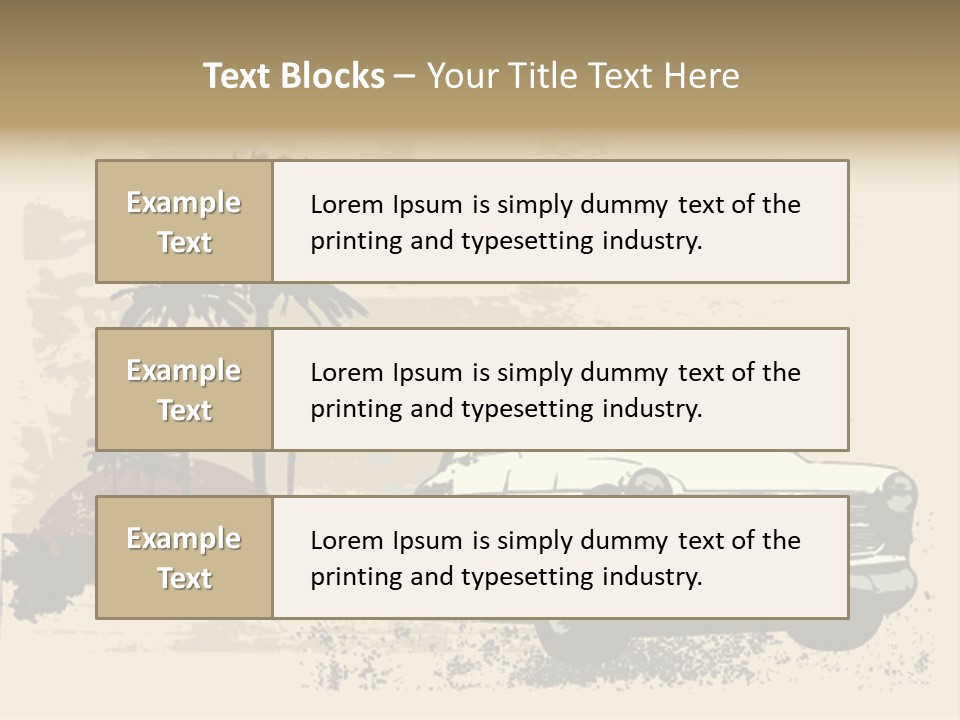 A Car Is Parked In Front Of A Palm Tree PowerPoint Template