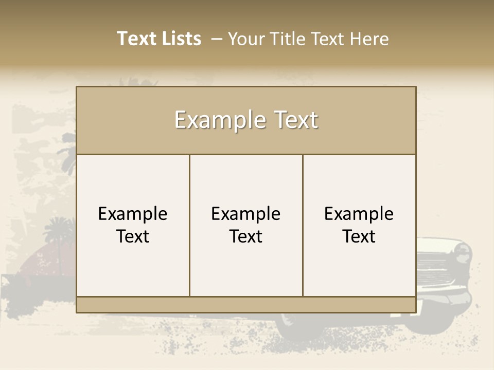 A Car Is Parked In Front Of A Palm Tree PowerPoint Template