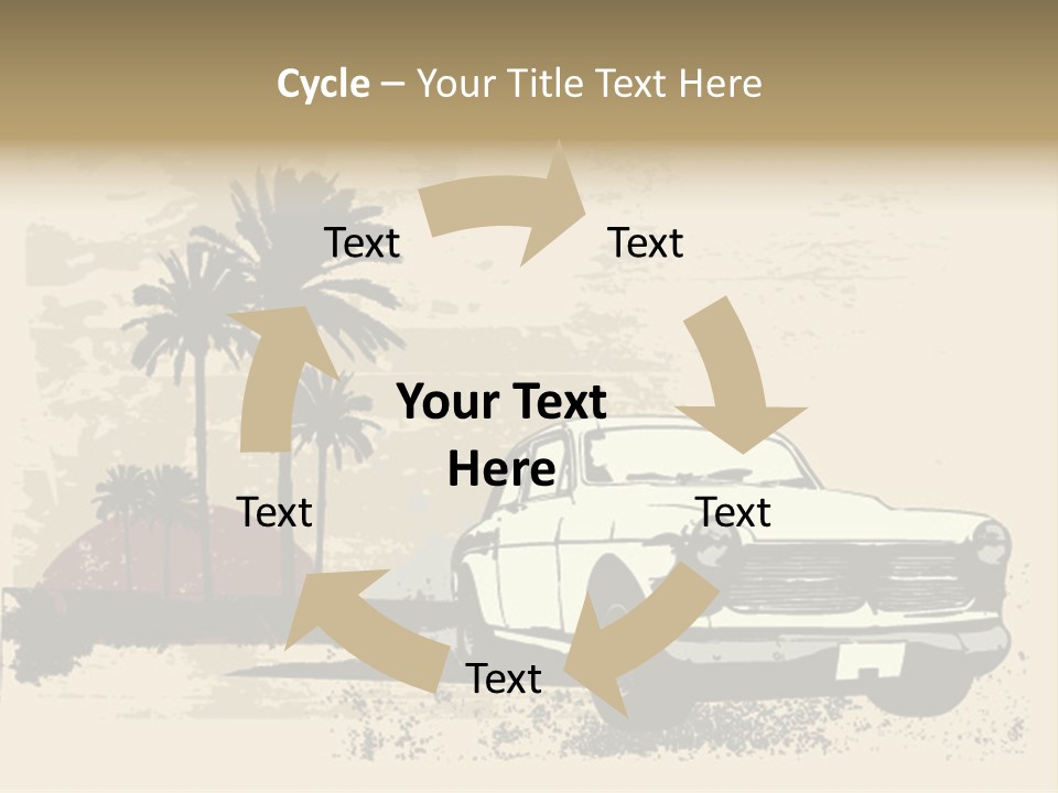 A Car Is Parked In Front Of A Palm Tree PowerPoint Template