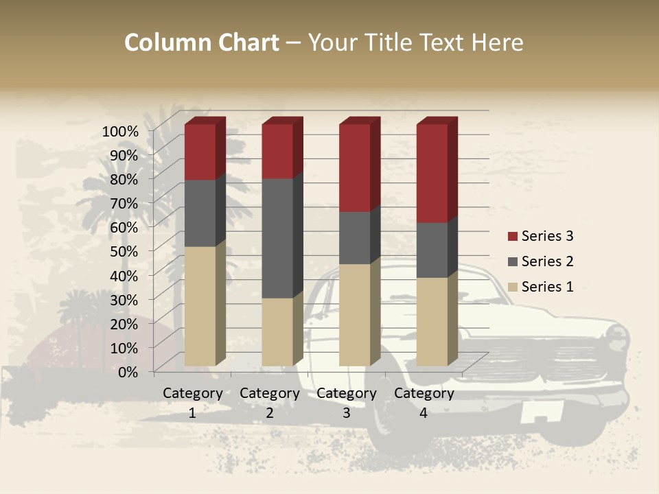 A Car Is Parked In Front Of A Palm Tree PowerPoint Template