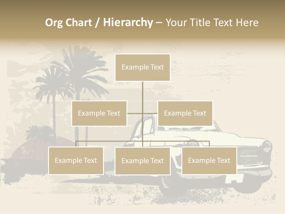 A Car Is Parked In Front Of A Palm Tree PowerPoint Template