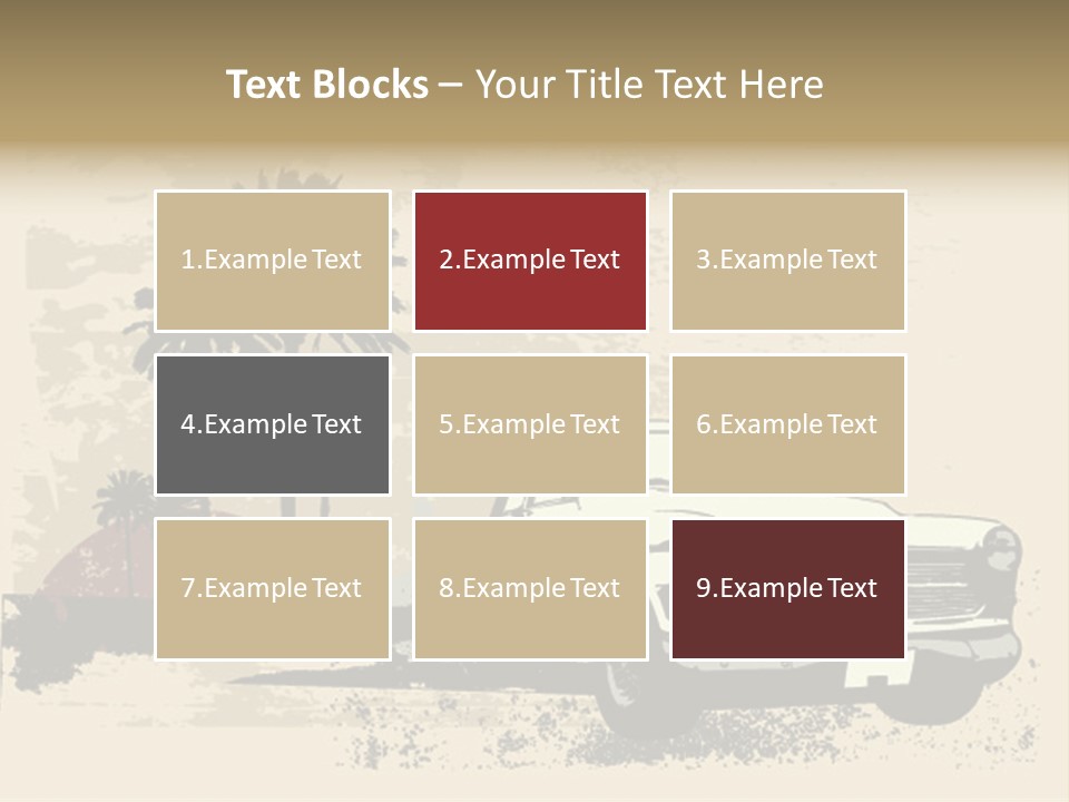 A Car Is Parked In Front Of A Palm Tree PowerPoint Template