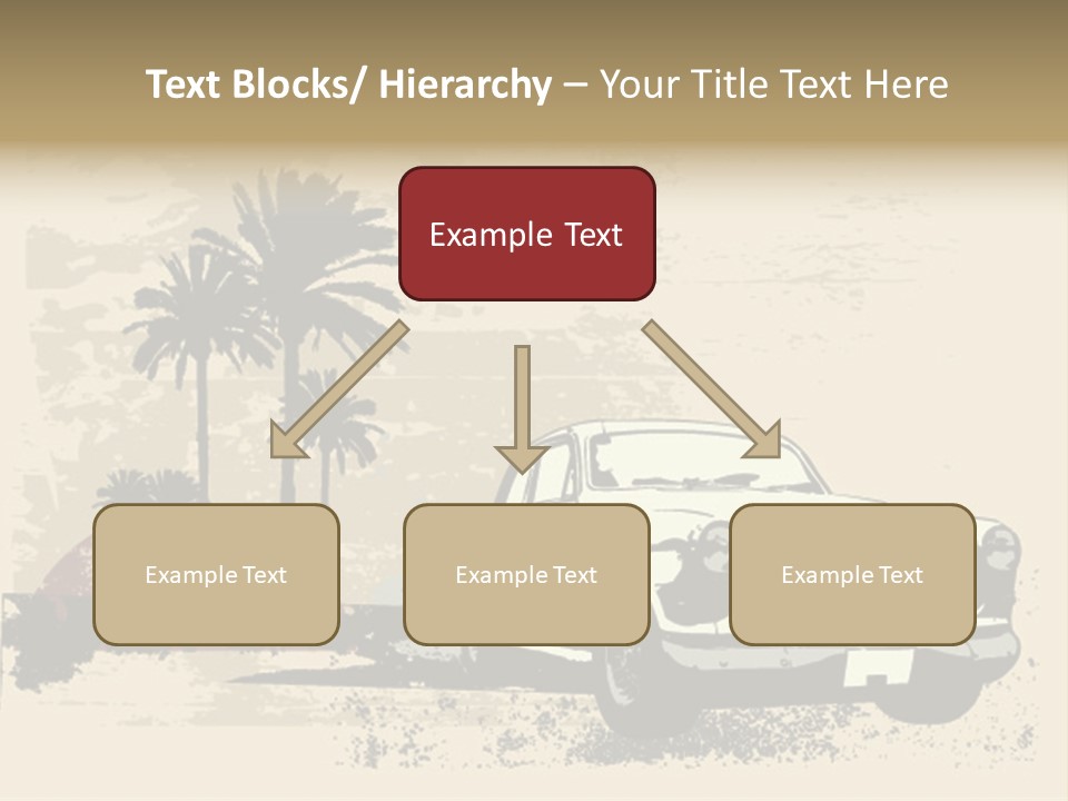 A Car Is Parked In Front Of A Palm Tree PowerPoint Template